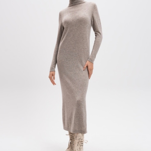 No. 6 taupe/tan  mock neck dress NEW - Picture 1 of 16